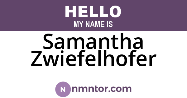 Samantha Zwiefelhofer