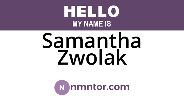 Samantha Zwolak