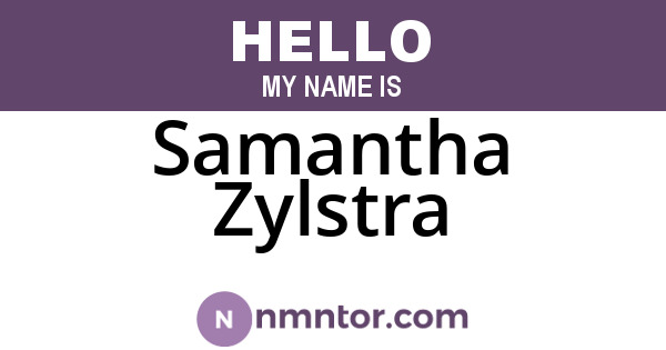 Samantha Zylstra