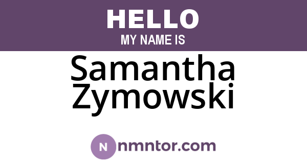 Samantha Zymowski