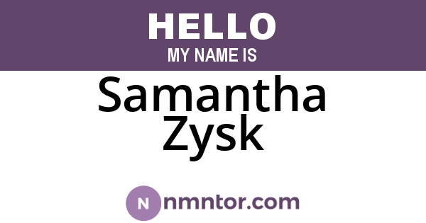 Samantha Zysk