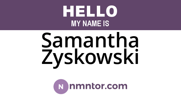 Samantha Zyskowski