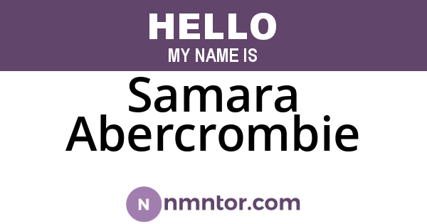 Samara Abercrombie