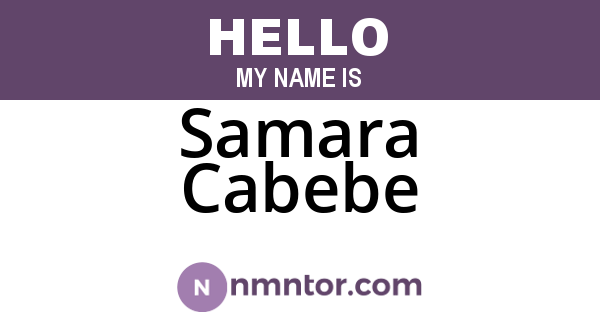 Samara Cabebe