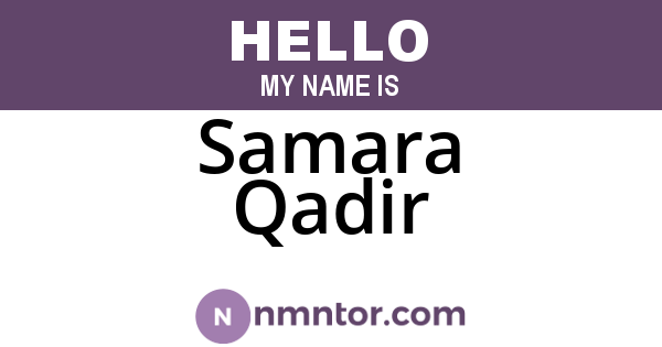 Samara Qadir