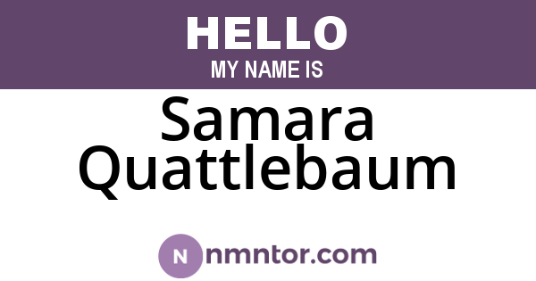 Samara Quattlebaum