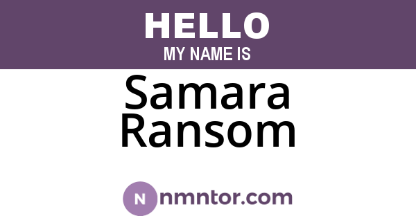 Samara Ransom