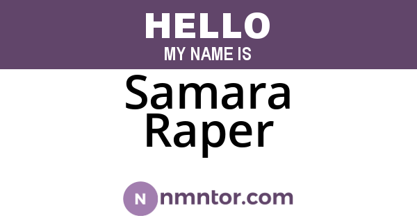 Samara Raper