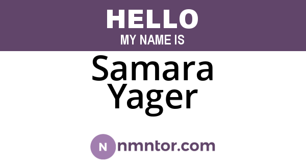 Samara Yager