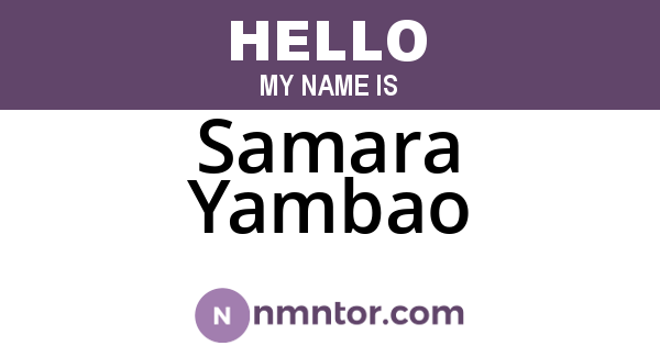 Samara Yambao