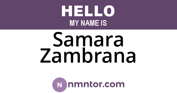 Samara Zambrana