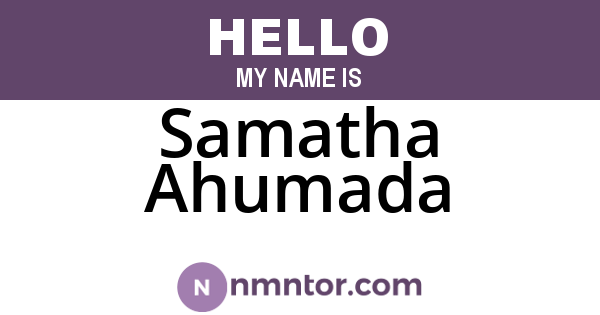 Samatha Ahumada