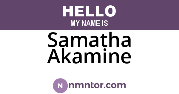 Samatha Akamine