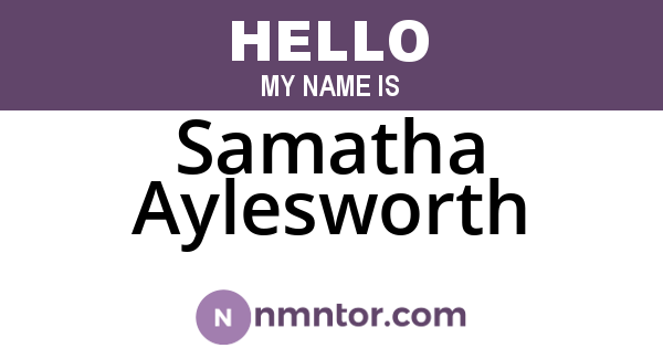 Samatha Aylesworth