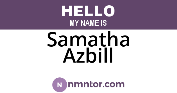 Samatha Azbill