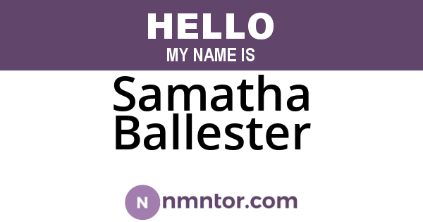 Samatha Ballester