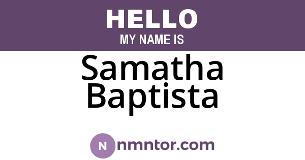Samatha Baptista