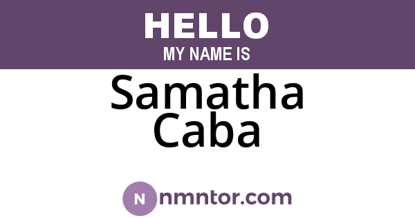 Samatha Caba