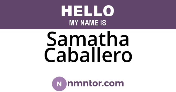 Samatha Caballero