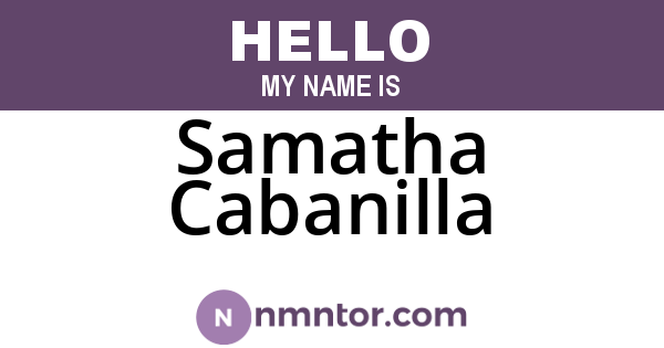 Samatha Cabanilla