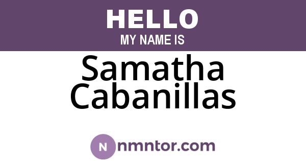Samatha Cabanillas