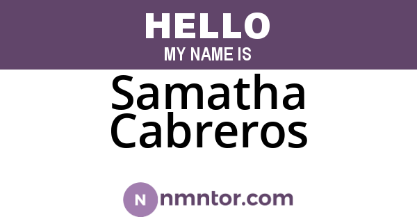Samatha Cabreros