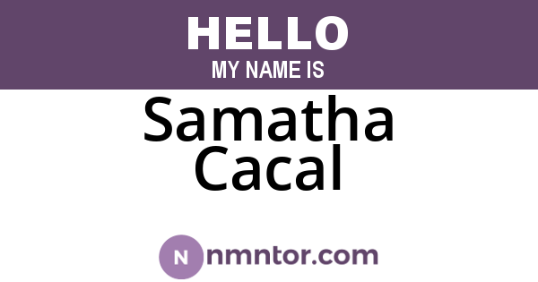 Samatha Cacal