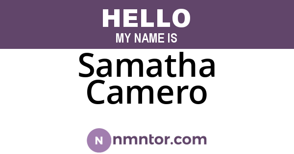 Samatha Camero