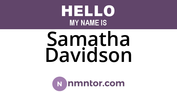 Samatha Davidson