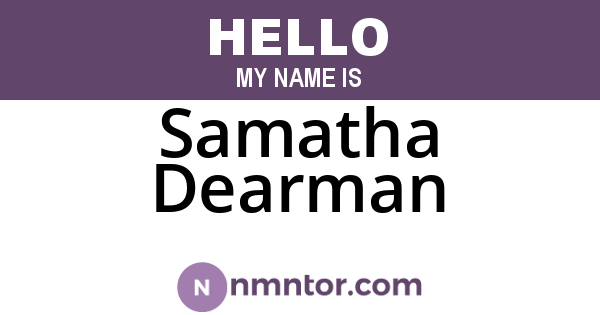Samatha Dearman