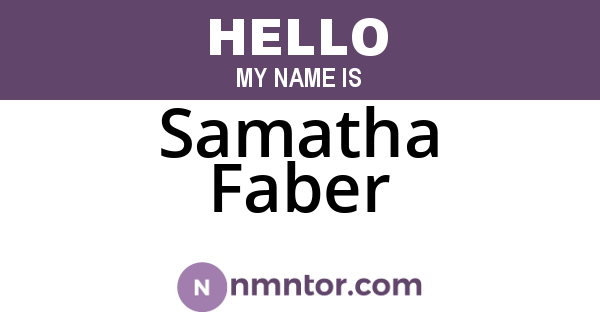 Samatha Faber