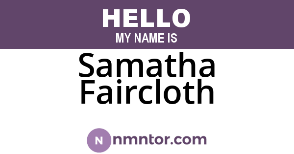 Samatha Faircloth