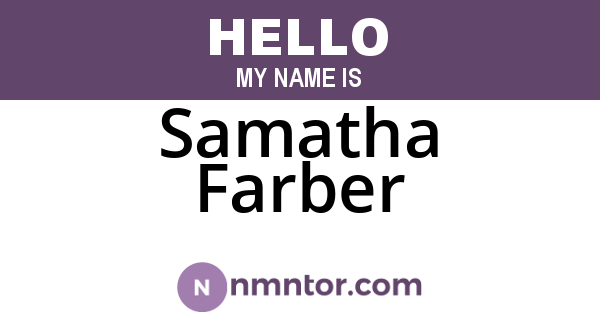 Samatha Farber