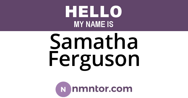 Samatha Ferguson