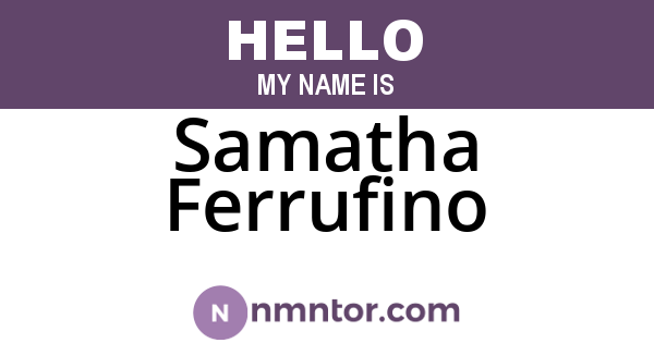 Samatha Ferrufino