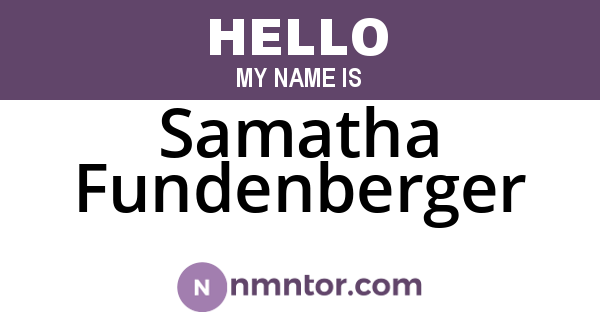 Samatha Fundenberger