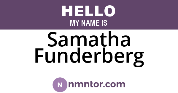 Samatha Funderberg