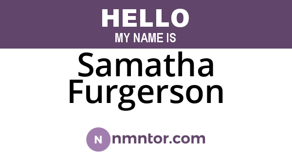 Samatha Furgerson