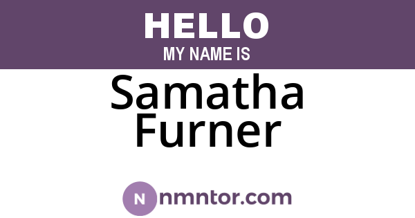 Samatha Furner