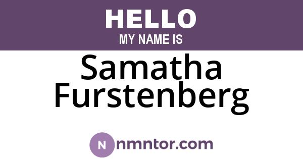 Samatha Furstenberg