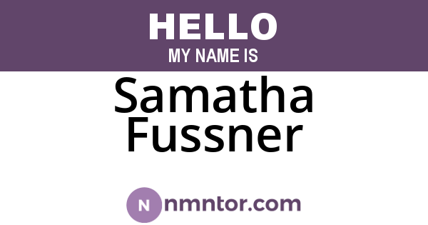 Samatha Fussner