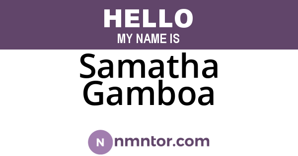 Samatha Gamboa