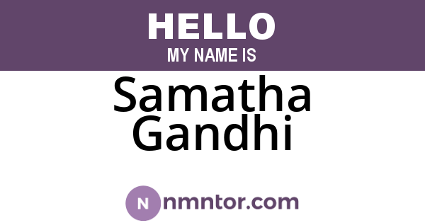 Samatha Gandhi
