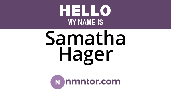 Samatha Hager