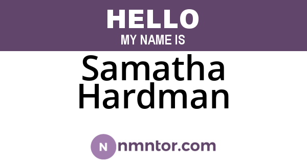 Samatha Hardman