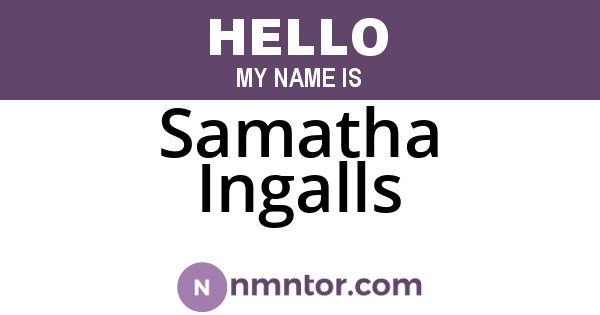 Samatha Ingalls