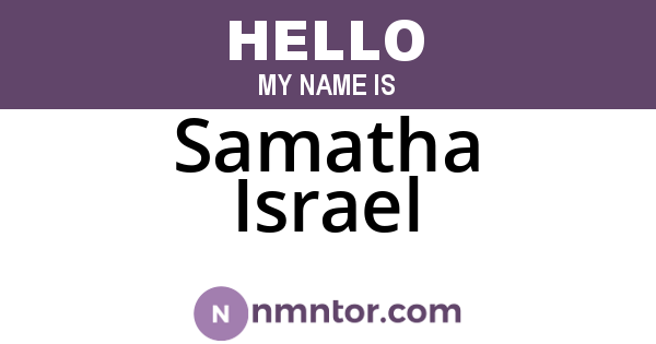 Samatha Israel