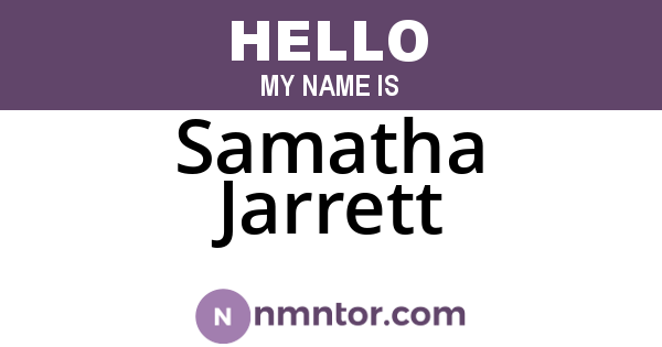 Samatha Jarrett