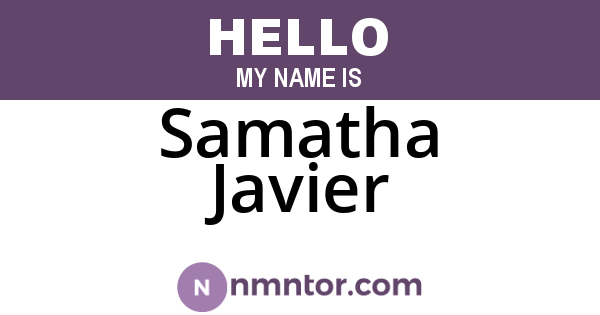 Samatha Javier