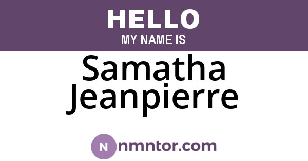 Samatha Jeanpierre